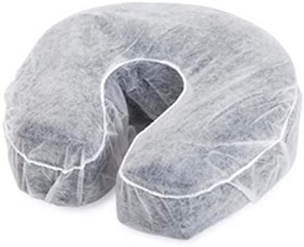 ZMDREAM Pack of 75 Headrest Covers Fitted Disposable Massage Face Rest Cradle Covers White & Black