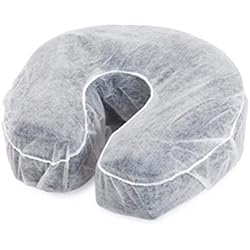 ZMDREAM Disposable Fitted Face Cradle Headrest Covers 75-Pack White | Premium Non-Woven Material Soft and Breathable Fits Most Massage Tables Ideal for Spa Salon Tattoo