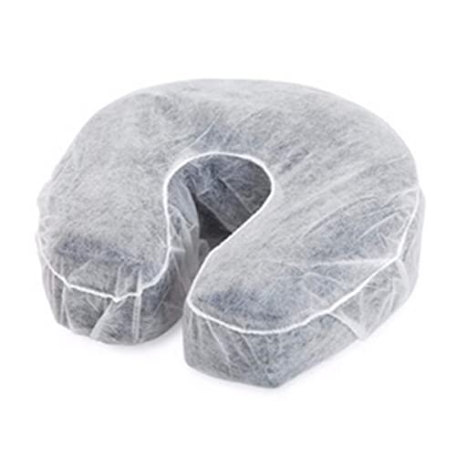 ZMDREAM Pack of 75 Headrest Covers Fitted Disposable Massage Face Rest Cradle Covers White & Black