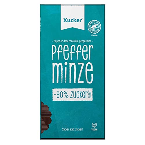 Xucker Schokoladen-Tafeln mit Xylit 3er Mix (3 x 80g) | Haselnuss, Salz & Karamell und Pfefferminze – Bild 5