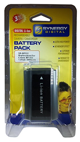 Sdbp522 Lithium-Ion Battery - Rechargeable Ultra High Capacity (7.4V 3000 Mah) - Replacement For Canon Bp-522 Battery For Canon Optura, Optura Pi, Optura Xi, Optura 10, 20, 100Mc, 200Mc, Zr-20, Zr-25Mc, Zr-30Mc, Zr-40, Zr-45Mc, Zr-50Mc, Zr-60, Zr-65Mc, #TOP1