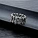 IFUAQZ Men's Stainless Steel Vintage Motorcycle Biker Ring Antique Silver Hip Hop Punk Bicycle Chain Rings Band Size 10