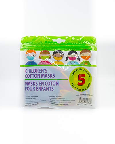 Generic Breathable Children's Cotton Cloth Covering Reusable Mask Washable Comfortable Ear Loops School Kid Outdoor Unisex (Pack Of 5) #TOP1