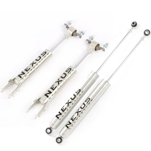 NEXUS SUSPENSION Front&Rear Shock Absorber For 3 Inch Lift Chevrolet Silverado GMC Sierra 2500/3500HD 2011-2019 Pair Zinc Plated Coating