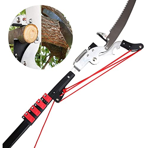 Professional Telescopic Tree Pruner Telescopic Pole Saws Extendable Pruning Saw Gardening Landscaping Branch Saw Lopper Tools with Tempered Steel Blade Saw 5.4M 18FT