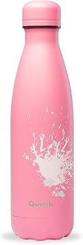 Qwetch QD3381 Sprey Desenli Is  Yal t ml  500ml Termos Pembe