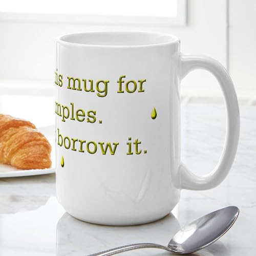 Taza de cerámica Café 15 oz blanca con diseño divertido miniatura 4
