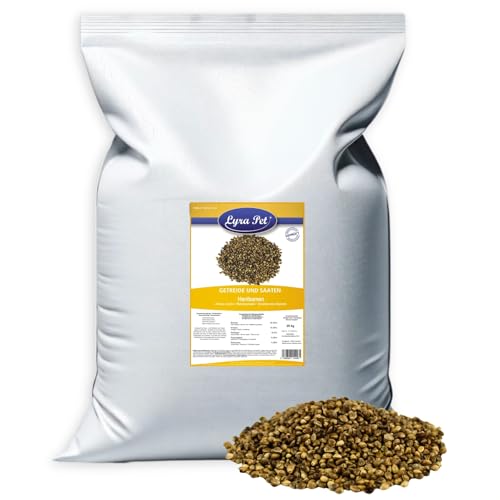 Lyra Pet® 10 kg Hanfsamen | Reich an Proteinen & Omega-3-Fettsäuren | Ballaststoffreiches Futter für Wildvögel, Pferde & Nager | Nährstoffreiches, Ganzjähriges Vogelfutter | Ideal als Ergänzung