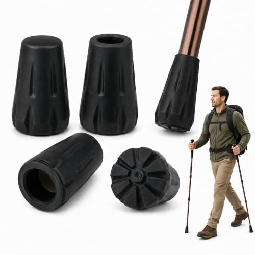 4 Pack Walking Stick Rubber Tips for Trekking Poles