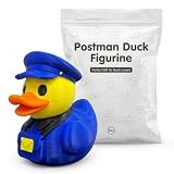 Postman Duck Collectible Figurine - Colorful Desk Decor with Unique Postal Theme for Home or Office Accent - 3D Printed in Canada