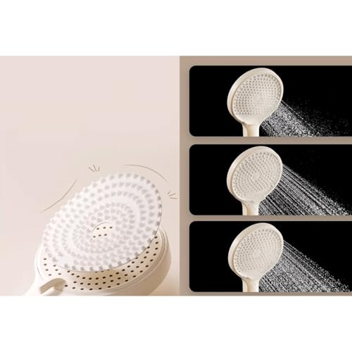 Ensemble mitigeur de douche réglable blanc au design minimaliste effet pluie - 4