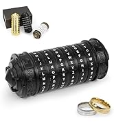 Da Vinci Code Cryptex Mini Bronze Lock Puzzle Valentine's Day Gifts for him her Men Women dad Boy...
