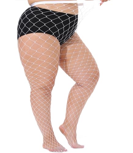 Image of Plus Size Fishnet tights stockings Big Mesh Leggings Pantyhose for women
