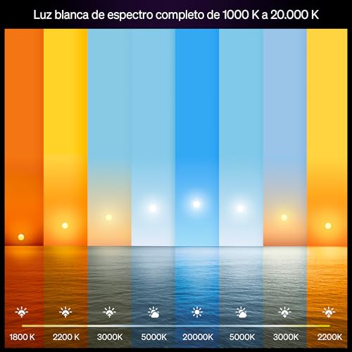 Philips Hue Ampoule connectée LED A60, White and color, Ampoule E27, 8,1 W, Spectre complet 1000-2000 K, 1100 lm, Intensité variable, Compatible Alexa, Google et Apple Home, pack de 2 - 3