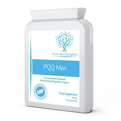 PQQ Max 20mg 60 Capsules - Pyrroloquinoline Quinone Next Generation Cellular rejuvenator and Like Co-Q10 a Powerful antioxidant u0096 Supporting Mitochondrial Health, Memory & The Heart Muscle