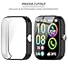 [2-Pack] Screen Protector Compatible with zakotu Y66, Coucur Y66, Jugeman Y66, Motast Y66 Case, Soft TPU Plated Case All-Around Protective Screen Full Cover Bumper Compatible for Y66 Smart Watch