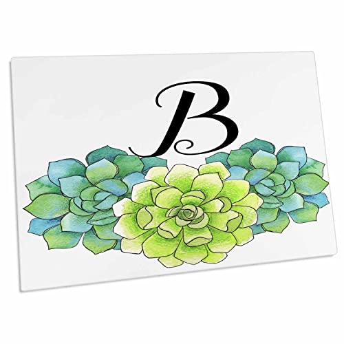 3dRose Pad de Escritorio Verde con Flores Suculentas