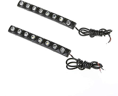 2Pcs 8LED Eagle-eye Super Bright White Waterproof Flexible Car Daytime Running Light K773B