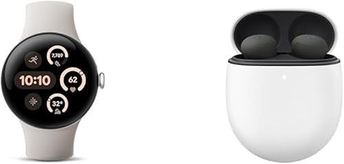 Miniatura 17 de Google Pixel Watch 3 (45mm) Modelo 2024 - Reloj inteligente Android, seguimiento de frecuencia cardíaca, Fitbit para correr avanzado, información de