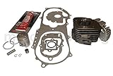 NEU TUNING ____ ZYLINDER KIT 60ccm ! ____ Das Zylinderkit enthält: Graugußzylinder,Kopf, Kolben, Kolbenringe, Bolzen, Clipse, Dichtungen, Nadellager , ____ Silikon Dichtmasse. (geeignet für Abdichtung von Motorgehäusen, Achtung, man sollte den Silikon nicht für ____ Abdichtung von Zylinderkopf und Zylinder verwenden) ____ Dieses Kit erhöht die Leistung des Fahrzeuges ____ großes Loch - 43mm! (in einer Standard-Zylinder ist diese Größe 40mm) ____
