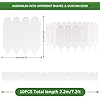 EEOCWF 10PCS White Garden Edging Borders, 8.66 in Tall Plastic Garden Landscape Edging, 7.2ft Interlocking Decorative Garden Fences Edging, Lawn Edge Flower Bed Border for DIY Patio Walkways Yard