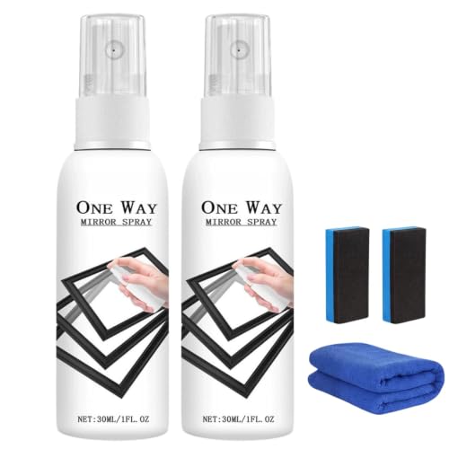 2PCS 30ml Reflective Window Spray For Home & Car,Mirror Privacy Shield Spray,Temporary Privacy Window Treatment For Home,Office & Vehicle Windows