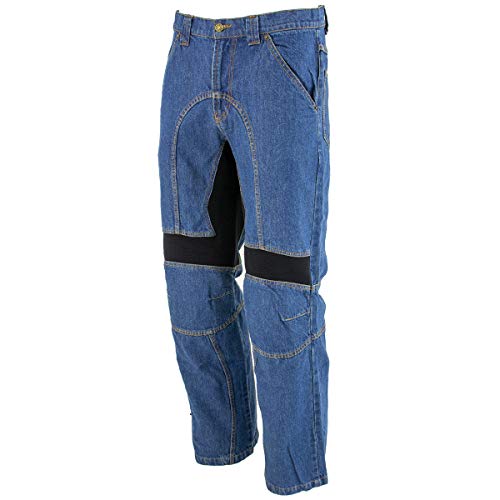 Milwaukee Leather Men's Classic Fit Denim Motorcycle Rider Racing Pants w/CE Armor on Knees - 36