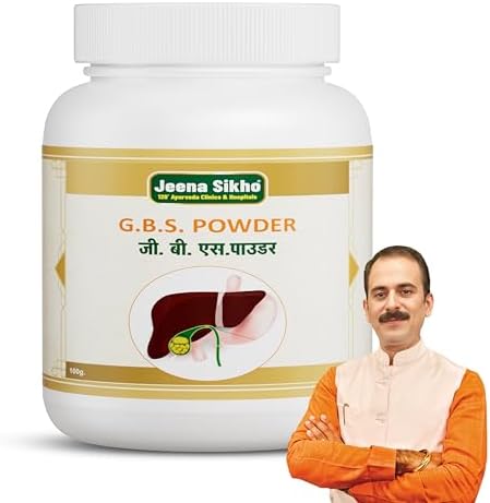 Jeena Sikho G.B.S/Liver Care Powder | Herbal Liver Detox Supplement | Naturally Blended With Gokshura, Varshabhu, And Kalmishora | Ayurvedic Lungs Care Multivitamin, 60 gm