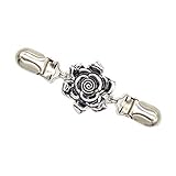  SODIAL Retro Estilo Europeo Y Americano Patron De Flor De Goteo Clip De Manton De Ropa para Mujer Blusa Sueter Cardigan Alfiler Broche De Manton Clips De La Camisa