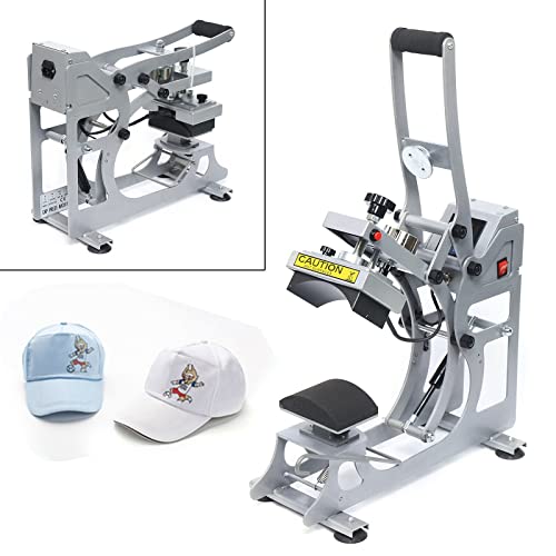 Heat Press, 550W Power Clamshell Design Heat Press Machine, Fast Heating, High Pressure Cap Heat Press Machine Digital Industrial Sublimation Printer For Hats #TOP3