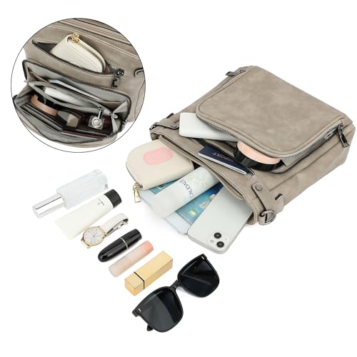TANTOMI Crossbody Bags for Women Purses for Women Trendy Leather Shoulder Handbags Travel Purse with 6 Card Slots — view 6