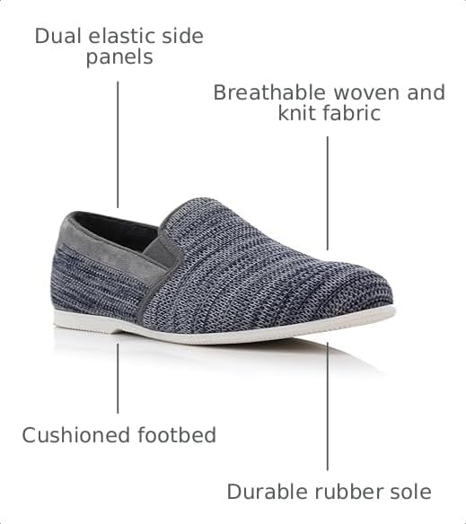 Image of Ferro Aldo Men's Slip-On Loafers | Woven Espadrille & Classic Styles | Casual & Formal Dress Shoes