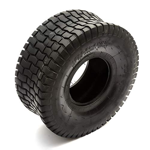 Tyre 15x6.00-6 Ride On Lawnmower Fits 6'' Rim Grass Care Safe Chevron Turf Tread 4PLY