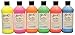 Sax True Flow Acrylic Paint - 1 Pint - Set of 6 - Assorted Fluorescent Colors