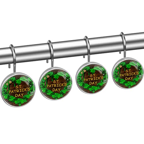 Crochets rideau de douche Saint Patrick double anneau tringle douche - 3