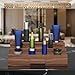 Gernshe Solid Walnut Cologne Organizer for Men,Cologne Stand,4 Tier Wooden Cologne Holder Shelf Display,Perfume Stand Organizer with Drawer Storage and Hidden Compartment,Gift for Men Dad Husband
