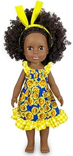 Nice2you 14 Inch Black Girl Doll African American Baby Play Dolls for Kids Perfect for Birthday Gift