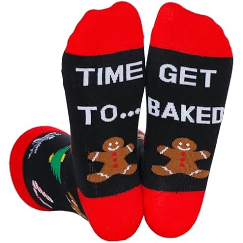 YEXIPO Funny Christmas Socks For Men Women Crew Socks Unisex Novelty Christmas Gifts Cover