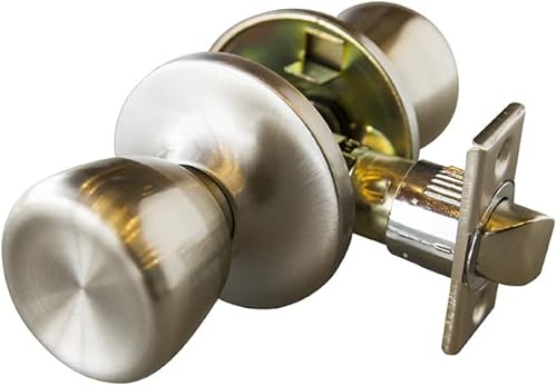 Design House 728667 Terrace - Pomo universal para puertas de pasillo y armario de 6 vías, níquel satinado