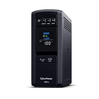 CyberPower CyberPower CP750PFCLCDJP uninterruptible power supply UPS Line-Interactive Power/Sine Wave 750VA/525W for Home Office with Adjustable Angle LCD Screen