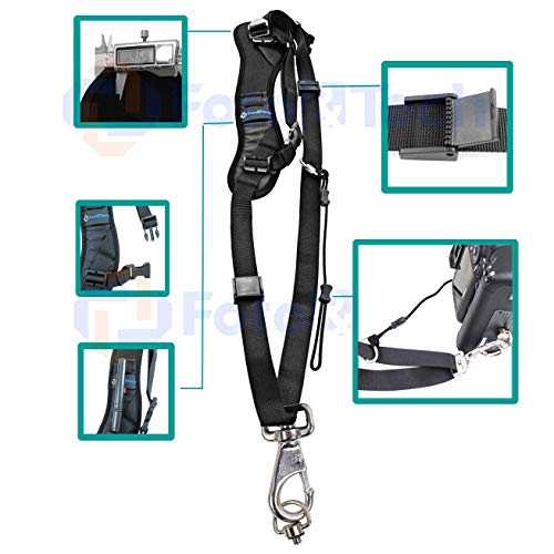 Foto&Tech Dslr Camera Strap Cam Neck Strap With Quick Release And Safety Tether, Adjustable Padded Shoulder Sling Strap For Women And Men, Compatible With Nikon Canon Sony Olympus Fujifilm (Black) #TOP3