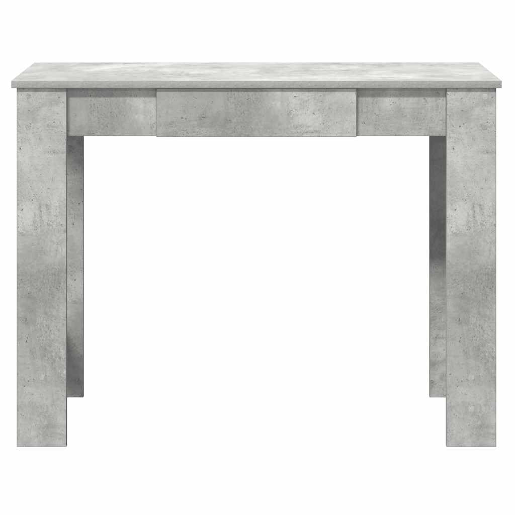 Escritorio de madera gris hormigón, 100 x 45 x 75 cm, escritorio para ordenador, estudio, oficina en casa, con amplia superficie de trabajo y espacio de almacenamiento para muebles de oficina