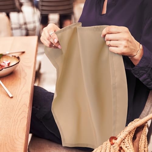 Utopia Home [24 Pack, Beige] Cloth Napkins 17x17 Inches, 100% Polyester Hemmed Edges, Washable and Reusable Ideal for Parties, Weddings and Dinners by Utopia Home - Image 7