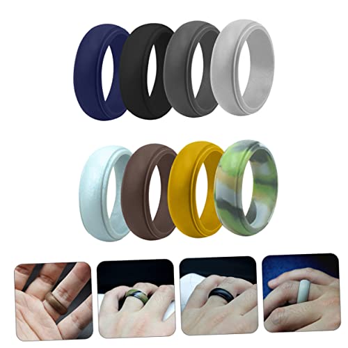 Anillos Deportivos de Silicona Flexibles para Dedo 8 Piezas miniatura 3