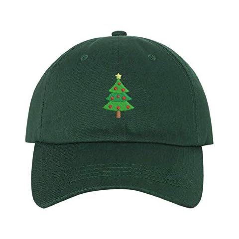 Prfcto Lifestyle Christmas Tree Baseball Cap- Christmas Party Hats Unisex (Forest Green) Cover