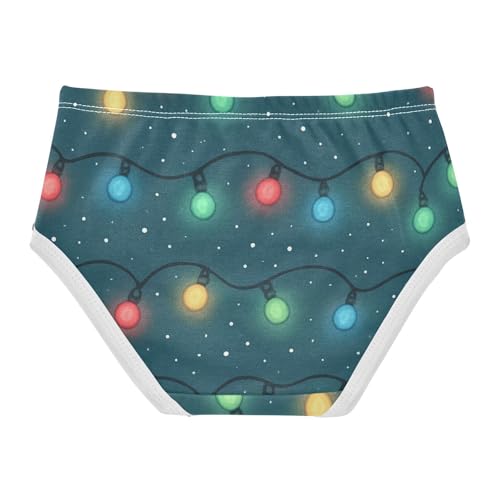 GuoChe Christmas Lights Elastic Waistband Panties Comfort Underwear for Kid in Sizes 2T,3T, 4T, 5T, 6Y and 8Y2