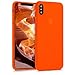 kwmobile TPU Silicone Case for Apple iPhone Xs Max - Soft Flexible Shock Absorbent Protective Phone Cover - Neon Orange