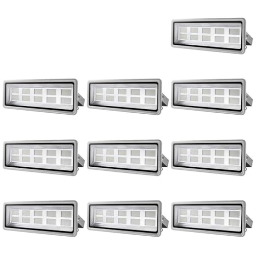 10 Pack 1000W LED Flood Light, Viugreum Waterproof IP65 Outdoor Work Lights, 110V 80000LM Daylight White(6000K), Super Bright Security Floodlights, Wall Lights for Garage, Garden, Yard