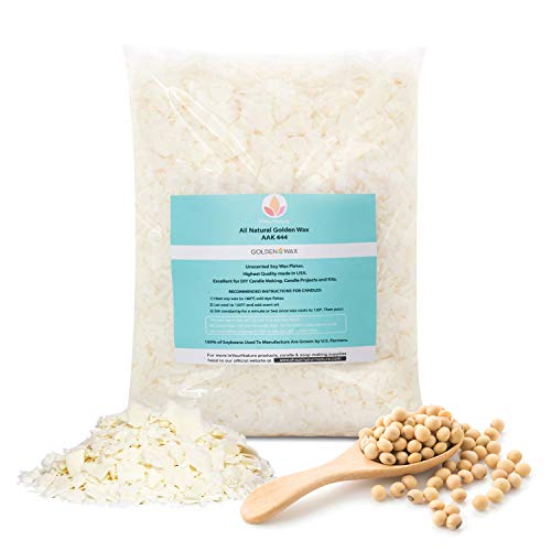 Golden Brands 444 Soy Wax, 5lb Bag, Natural Soy Wax Flakes for Candle Making and DIY Projects, All-Natural, Paraffin-Free, Candle Making Supplies by InYourNature