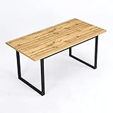 QUALITÄT – Die hochwertig verarbeitete Oberfläche der 40mm starken Holz Tischplatte ist besonders widerstandsfähig gegen Kratzer und andere Abnutzungsspuren